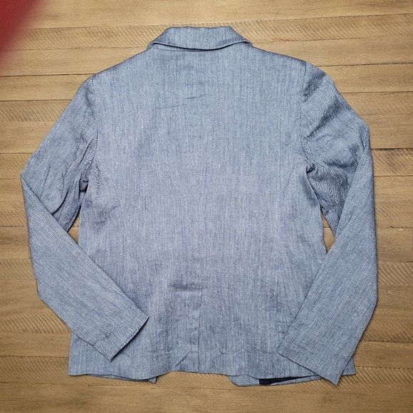 Loft Chambray Linen-look blazer - Picture 2 of 4